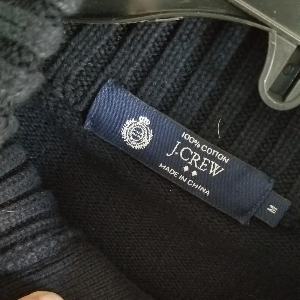 J. Crew navy pullover cotton sweater men
